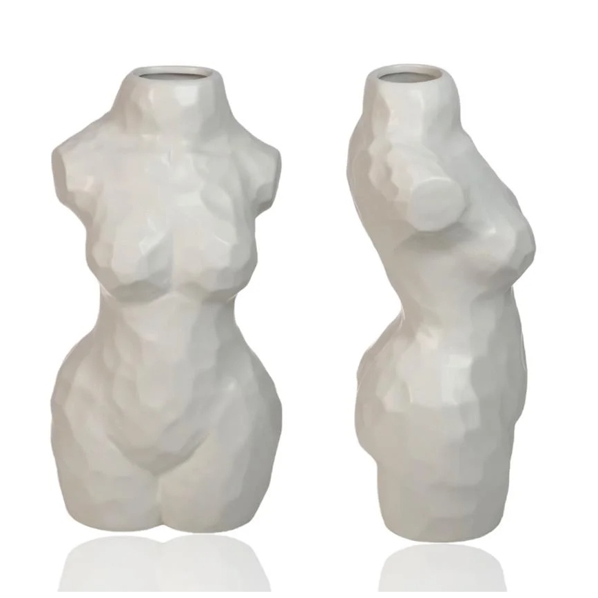 Keraminė vaza, 30 cm, balta