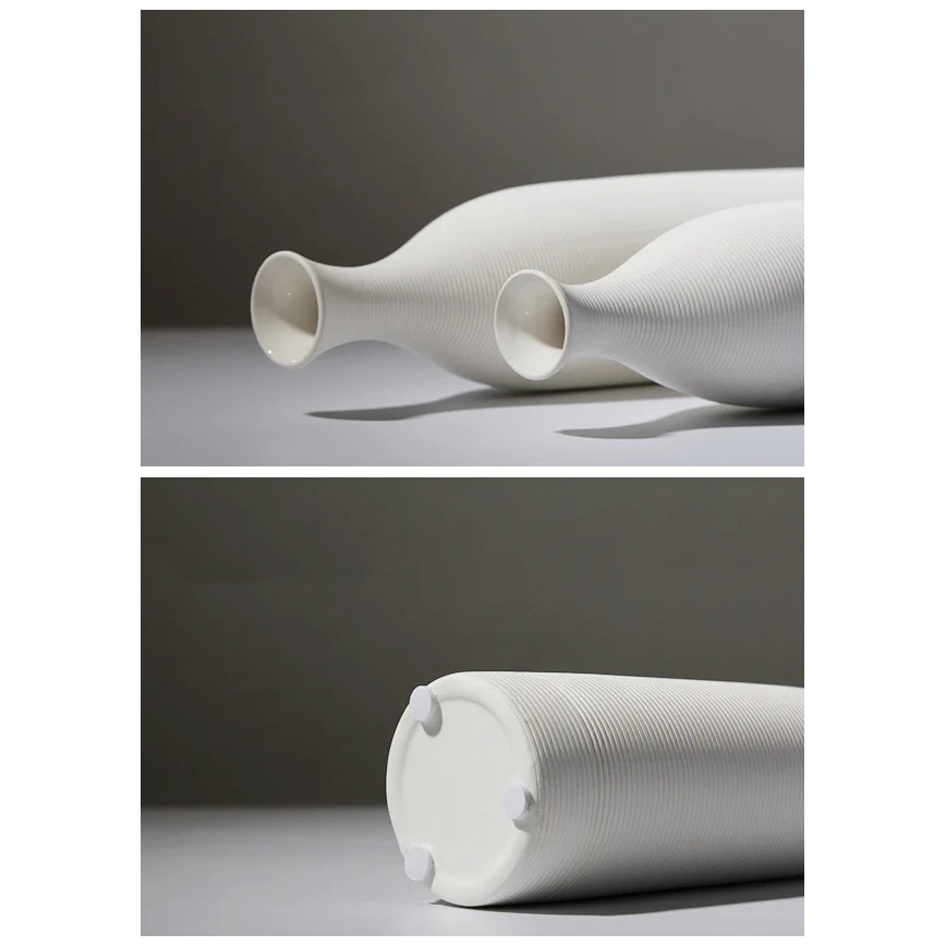 Keraminė vaza 33 cm, balta