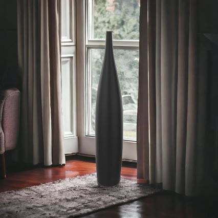 Keraminė vaza 70 cm matinė juoda