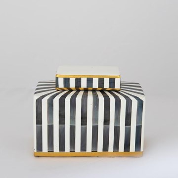 Keraminis indas 20,5x16x9 cm mėlyna/balta/juoda