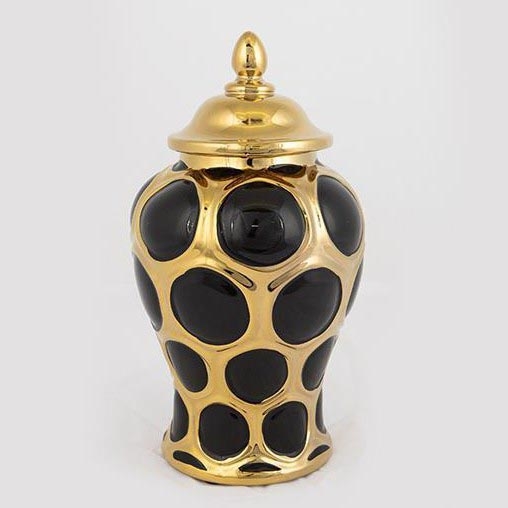 Keraminis indas 27,6x15 cm auksas/juoda