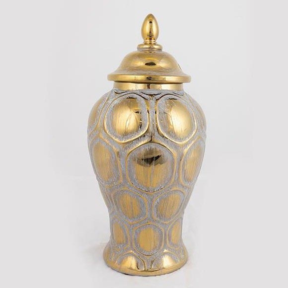 Keraminis indas 33,8x16 cm auksas/sidabras