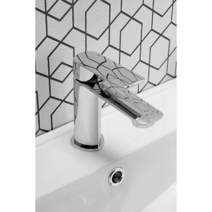 KFA Armatura 4422-815-00 - Praustuvo čiaupas + kriauklės nuotekų sistema su pertekliumi AGAT 15,2 cm blizgus chromas