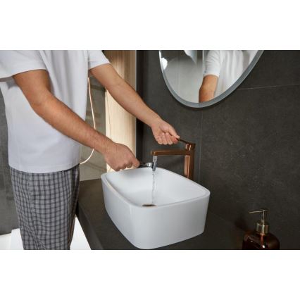 KFA Armatura 4522-815-34 - praustuvo maišytuvas + MALAGA 15,9 cm nutekėjimo komplektas rožinio aukso