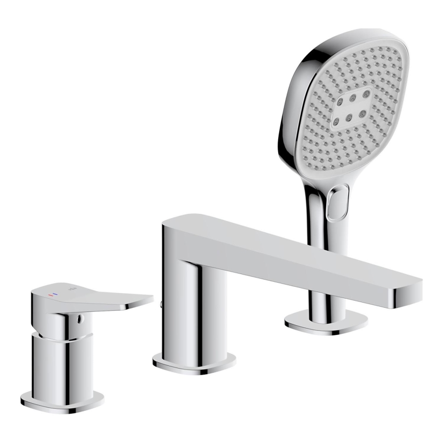 KFA Armatura 4525-210-00 - 3 skylių vonios maišytuvas MALAGA, blizgus chromas