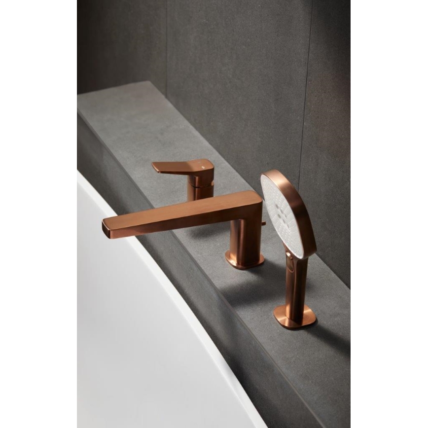 KFA Armatura 4525-210-34 - Trijų skylių vonios maišytuvas MALAGA rožinio aukso