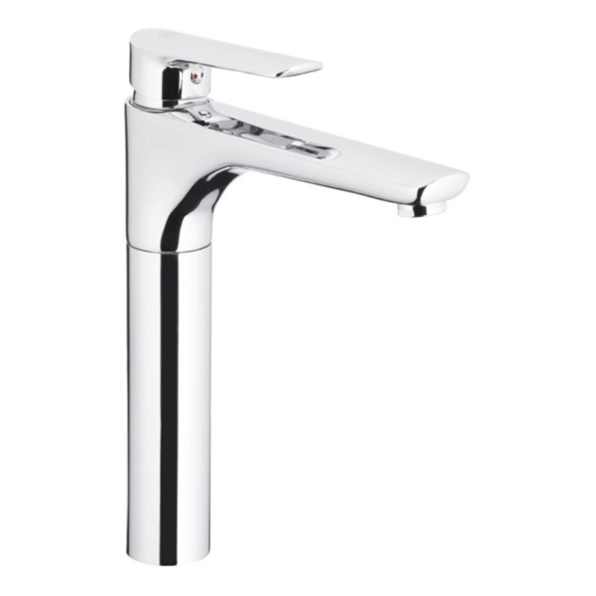 KFA Armatura 5022-712-00 - Praustuvo čiaupas + kriauklės nuotekų sistema su pertekliumi TANZANIT 28,4 cm blizgus chromas