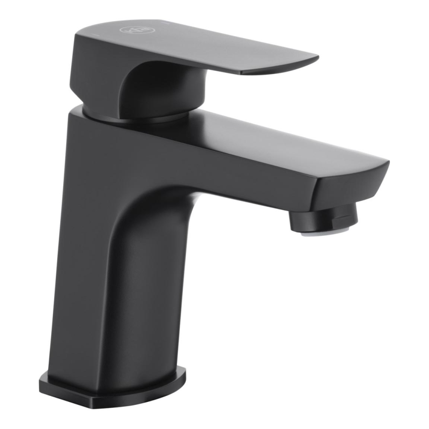 KFA Armatura 5532-815-81 - Praustuvo čiaupas + kriauklės nuotekų sistema su pertekliumi MOKAIT 13,9 cm žalvaris/matinė juoda