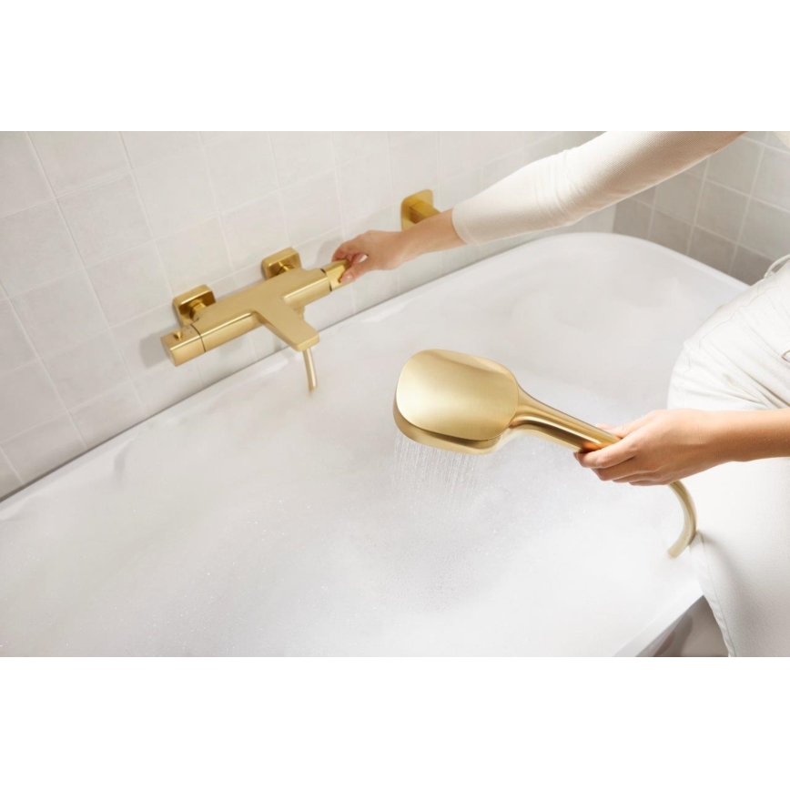 KFA Armatura 5754-010-31 - Termostatinis vonios maišytuvas MALAGA šlifuoto aukso