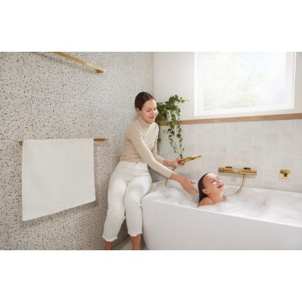 KFA Armatura 5754-010-31 - Termostatinis vonios maišytuvas MALAGA šlifuoto aukso