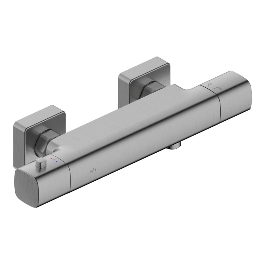 KFA Armatura 5756-010-61 - Termostatinis dušo maišytuvas MALAGA metalinės pilkos spalvos