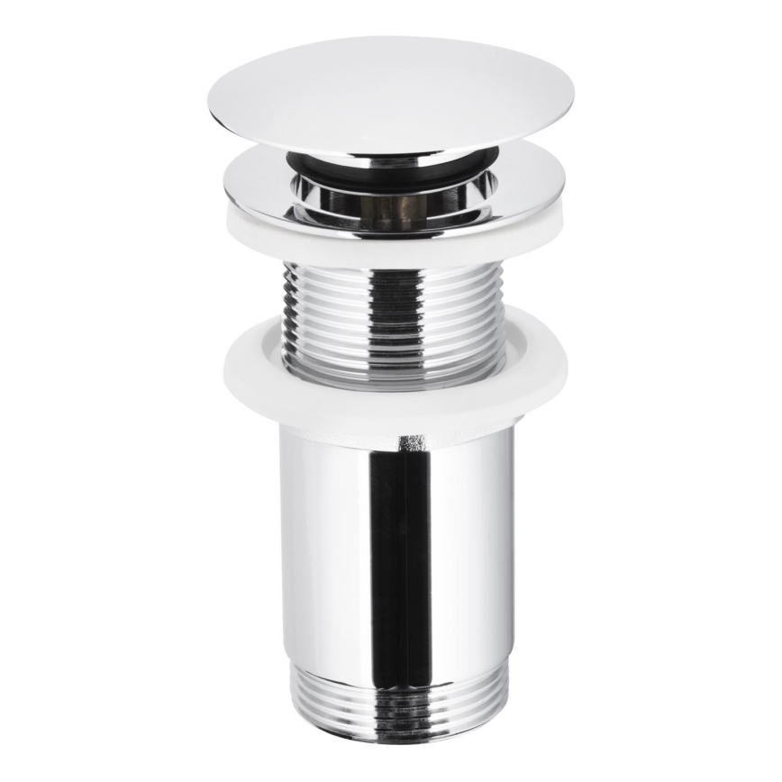 KFA Armatura 660-253-00 - Kriauklės nuotekų sistema be perviršio CLICK-CLACK diametras 6,6 cm blizgus chromas