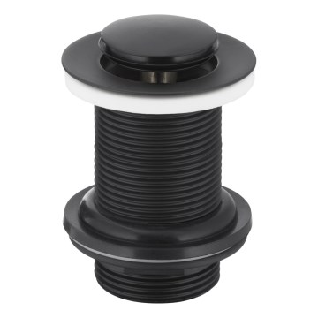 KFA Armatura 660-353-81 - Kriauklės nuotekų sistema be perviršio CLICK-CLACK diametras 6,2 cm žalvaris/matinė juoda