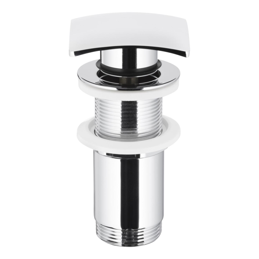 KFA Armatura 660-453-00 - Kriauklės nuotekų sistema be perviršio CLICK-CLACK 7x7 cm blizgus chromas