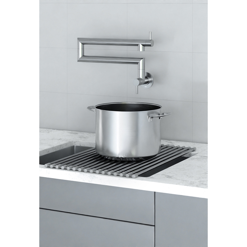 KFA Armatura 6623-030-22 - Virtuvinis čiaupas su jungtimi DUERO POT FILLER nerūdijantis
