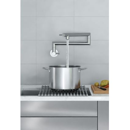 KFA Armatura 6623-030-22 - Virtuvinis čiaupas su jungtimi DUERO POT FILLER nerūdijantis