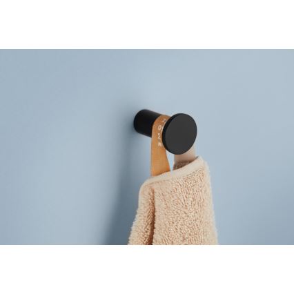 KFA Armatura 864-020-81 - Sieninis kabliukas TOWEL nerūdijantis/matinė juoda
