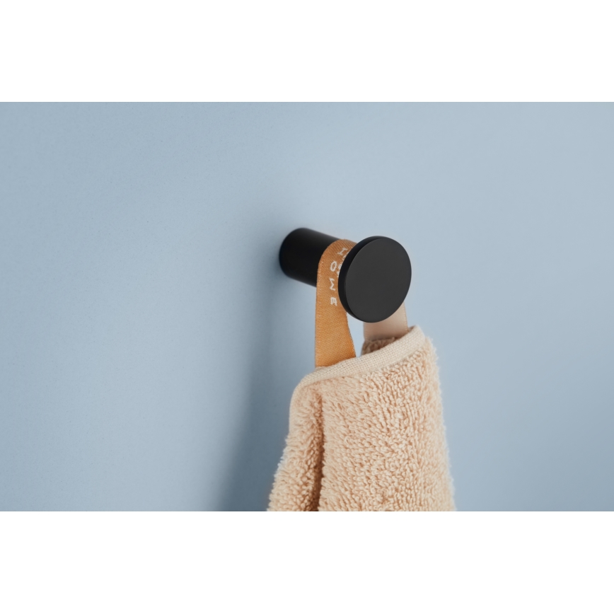 KFA Armatura 864-020-81 - Sieninis kabliukas TOWEL nerūdijantis/matinė juoda