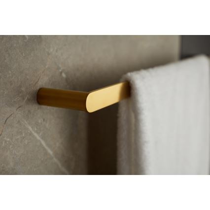 KFA Armatura 864-025-31 - Sieninė rankšluosčių kabykla 24 cm nerūdijantis/grindys auksas