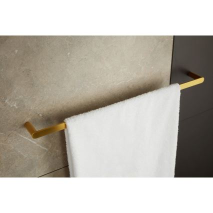 KFA Armatura 864-026-31 - Sieninė rankšluosčių kabykla 47 cm nerūdijantis/grindys auksas