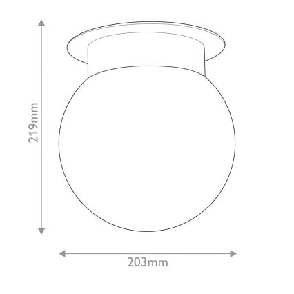 Kichler - Lubinis šviestuvas ALBERS 1xE27/40W/230V skersmuo 20,3 cm juodas
