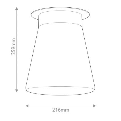 Kichler - Lubinis šviestuvas ALBERS 1xE27/40W/230V skersmuo 21,6 cm bronzinis