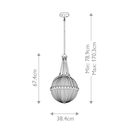 Kichler - Sietynas ant stulpo ASTER 3xE14/60W/230V