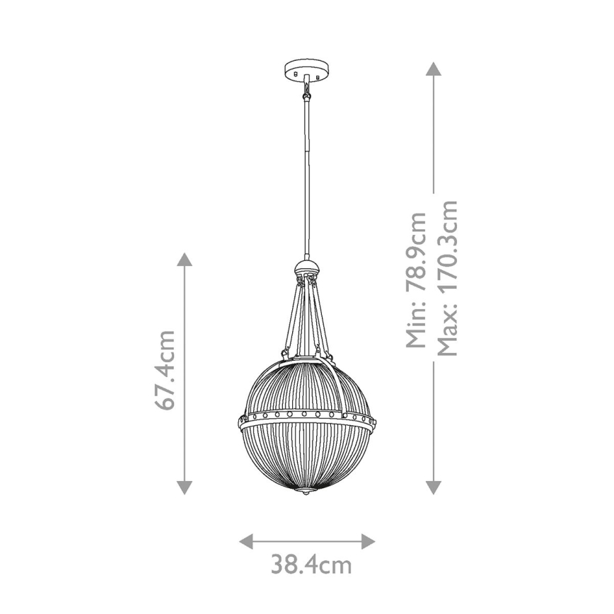 Kichler - Sietynas ant stulpo ASTER 3xE14/60W/230V