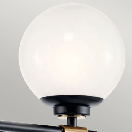 Kichler - LED vonios kambario sieninis šviestuvas BENNO 2xLED/3W/230V juodas/auksinis IP44