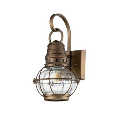 Kichler - Žalvarinis lauko sieninis šviestuvas BRIDGE POINT 1xE27/60W/230V IP44