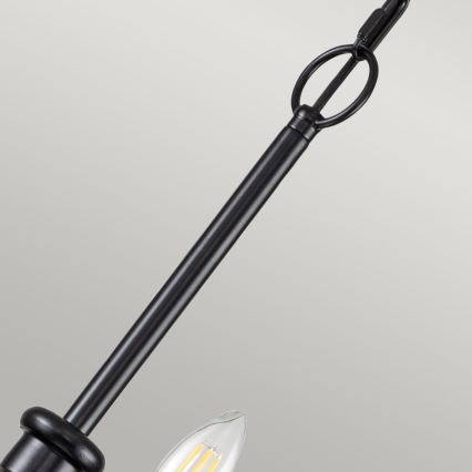 Kichler - Kabantis šviestuvas ant grandinės CAPITOL HILL 12xE14/40W/230V juodas