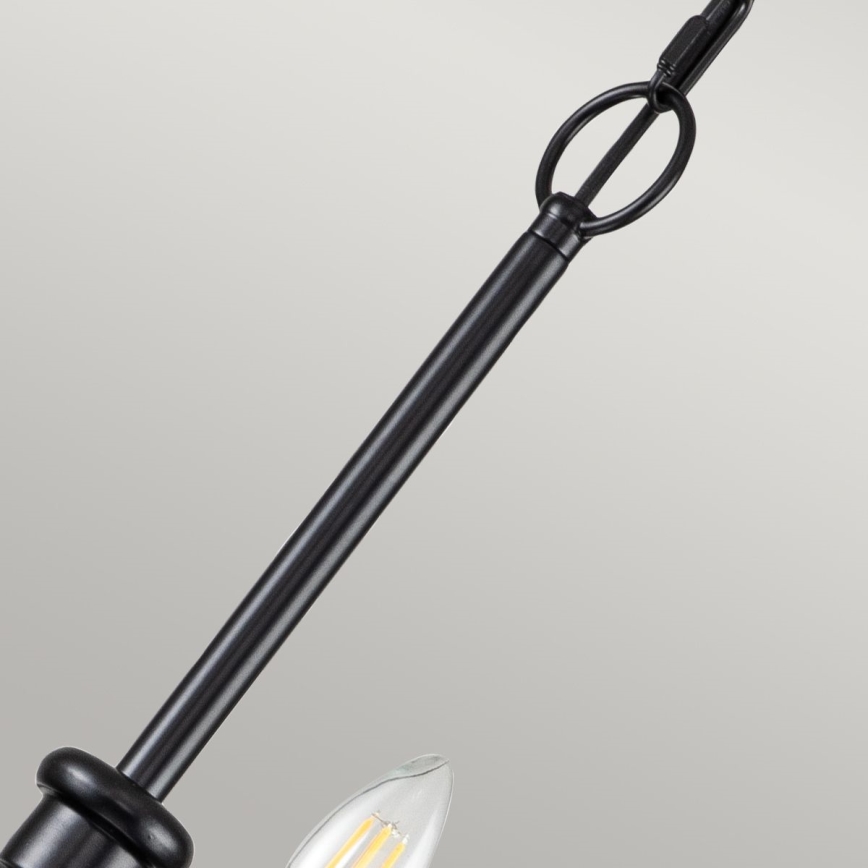 Kichler - Kabantis šviestuvas ant grandinės CAPITOL HILL 12xE14/40W/230V juodas