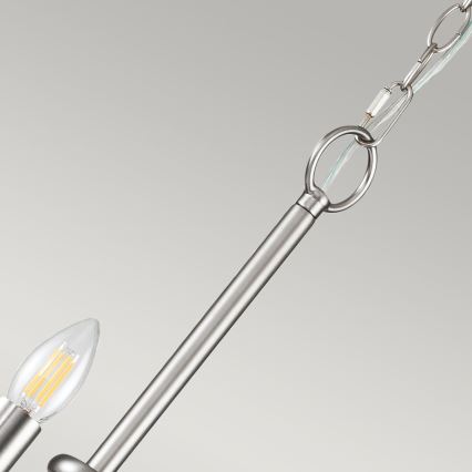 Kichler - Liustra ant grandinės CAPITOL HILL 12xE14/40W/230V matinis chromas