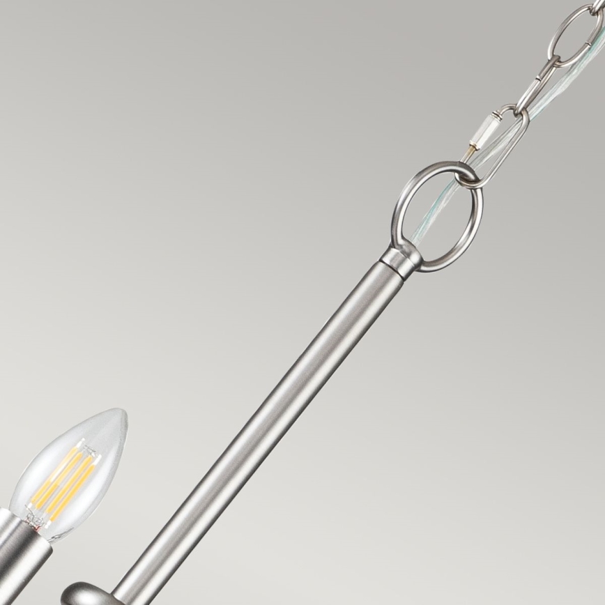 Kichler - Liustra ant grandinės CAPITOL HILL 12xE14/40W/230V matinis chromas