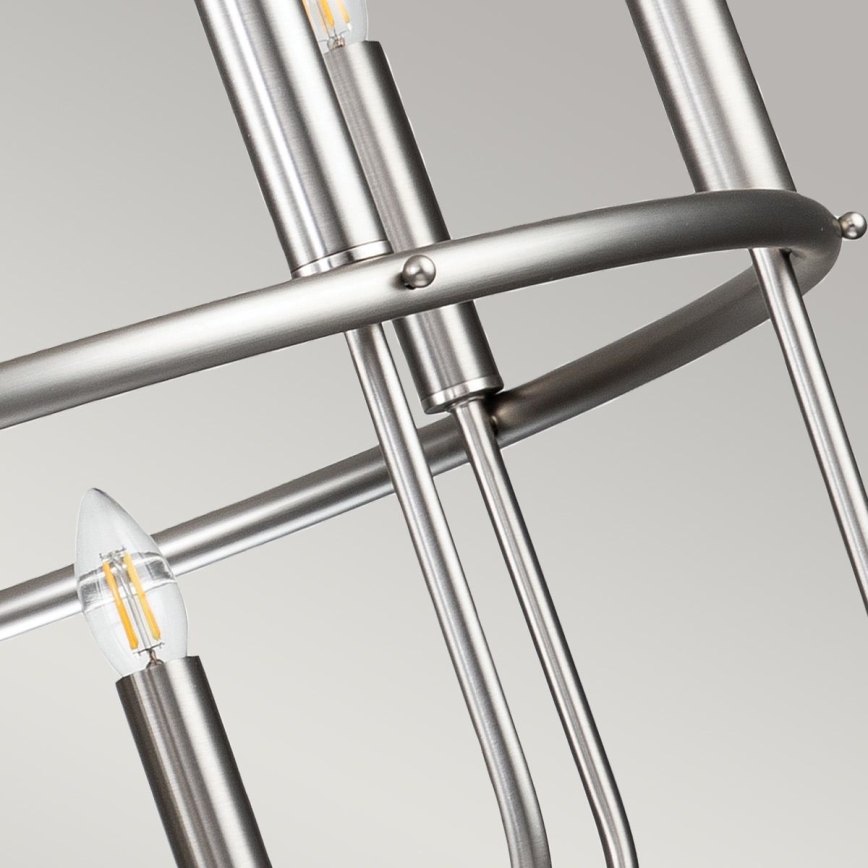 Kichler - Liustra ant grandinės CAPITOL HILL 12xE14/40W/230V matinis chromas