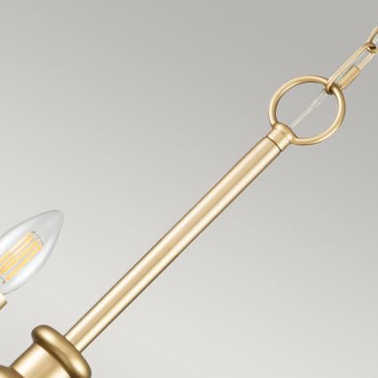 Kichler - Liustra ant grandinės. CAPITOL HILL 12xE14/40W/230V auksinė