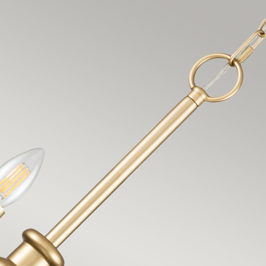 Kichler - Liustra ant grandinės. CAPITOL HILL 12xE14/40W/230V auksinė