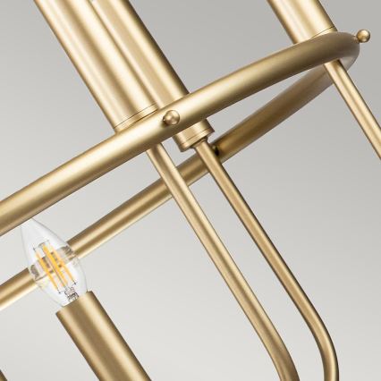 Kichler - Liustra ant grandinės. CAPITOL HILL 12xE14/40W/230V auksinė