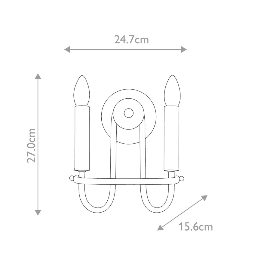 Kichler - sieninis šviestuvas CAPITOL HILL 2xE14/40W/230V auksinis