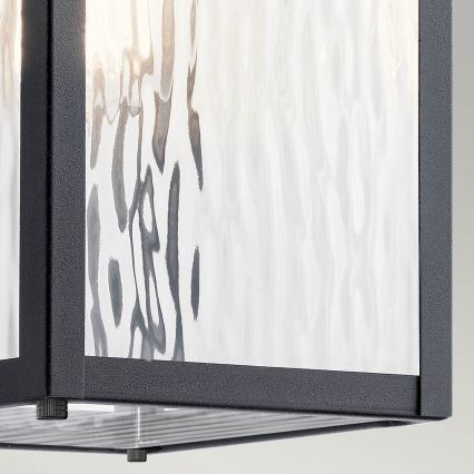 Kichler - Lauko sieninis šviestuvas CAPPANNA 1xE27/60W/230V IP44 juoda