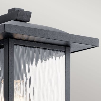Kichler - Lauko sieninis šviestuvas CAPPANNA 1xE27/60W/230V IP44 juoda
