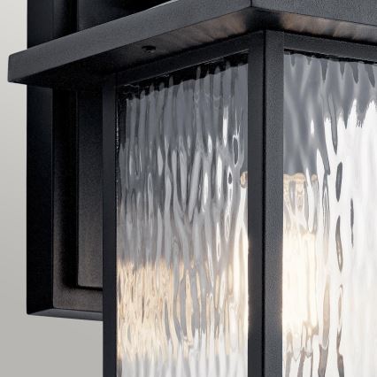 Kichler - Lauko sieninis šviestuvas CAPPANNA 1xE27/60W/230V IP44 juoda