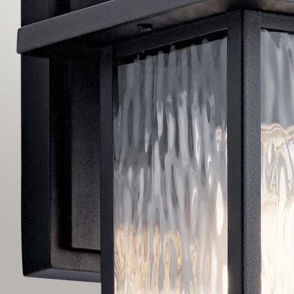 Kichler - Lauko sieninis šviestuvas CAPPANNA 1xE27/60W/230V IP44 juoda