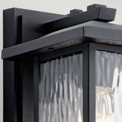 Kichler - Lauko sieninis šviestuvas CAPPANNA 1xE27/60W/230V IP44 juoda