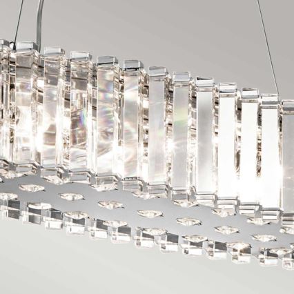 Kichler - LED Vonios pakabinamas sietynas CRYSTAL SKYE 8xG9/3W/230V IP44