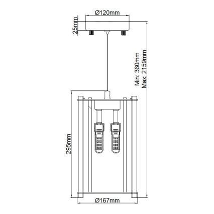 Kichler - LED Vonios pakabinamas sietynas CRYSTAL SKYE 2xG9/3W/230V IP44