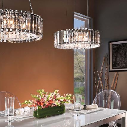 Kichler - LED Vonios pakabinamas sietynas CRYSTAL SKYE 8xG9/3W/230V IP44