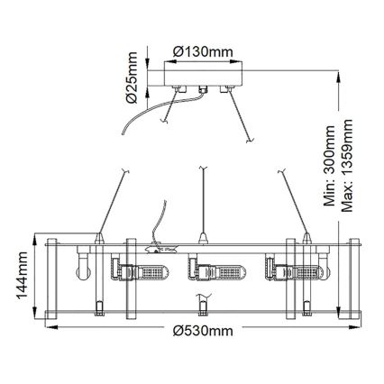 Kichler - LED Vonios pakabinamas sietynas CRYSTAL SKYE 8xG9/3W/230V IP44