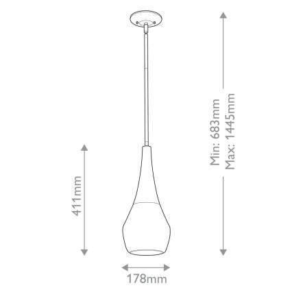 Kichler - Sietynas ant stulpo DEELA 1xE27/60W/230V diametras 17,8 cm žalvaris