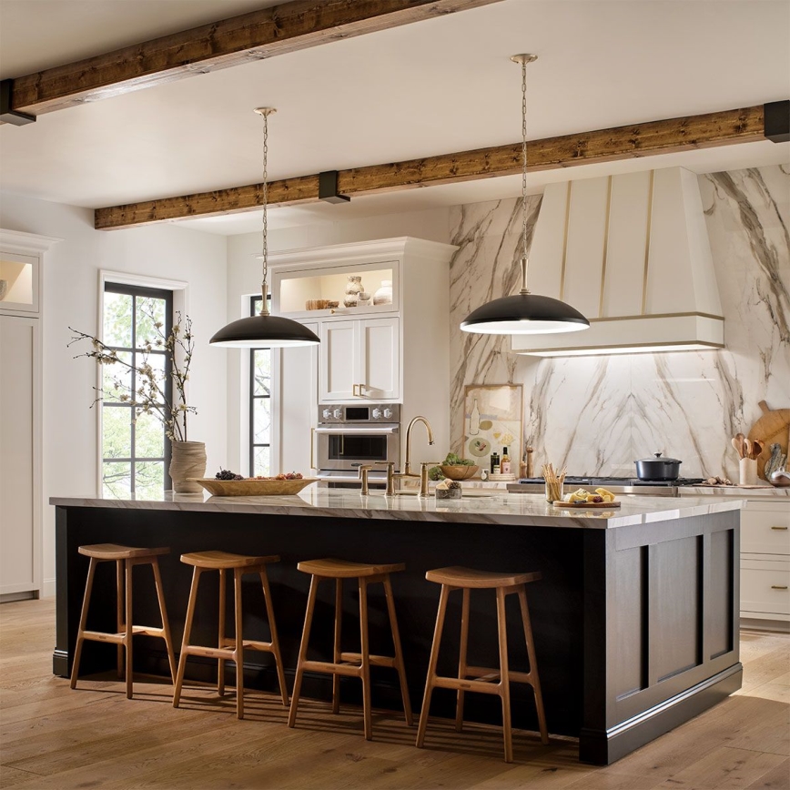 Kichler - Sietynas, kabinamas ant grandinės DELAROSA 1xE27/60W/230V juoda/žalvaris